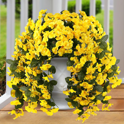 Fleurs et plantes artificielles suspendues en promotion - Résistantes aux UV, imperméables et coupe-vent