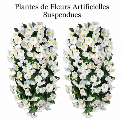 Fleurs et plantes artificielles suspendues en promotion - Résistantes aux UV, imperméables et coupe-vent