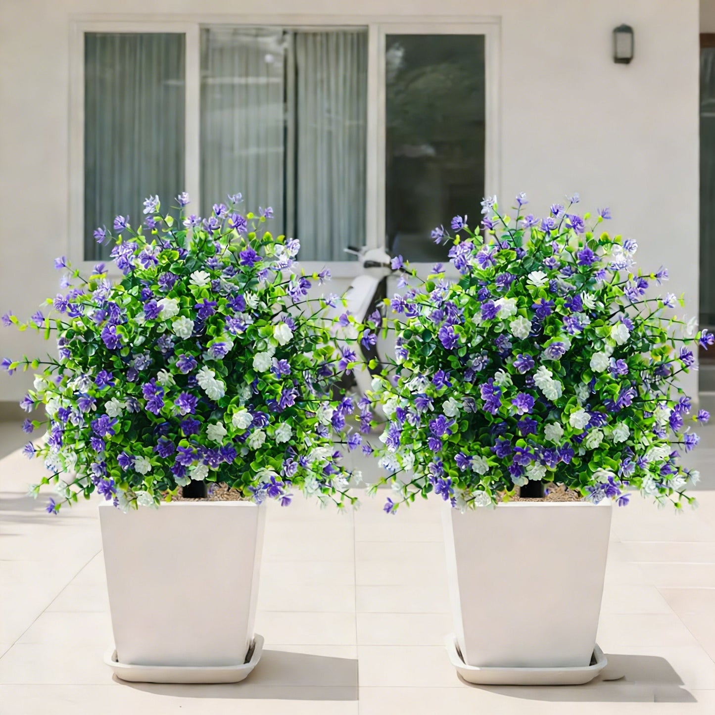 🌱🌱artificial potted trees with ground stake