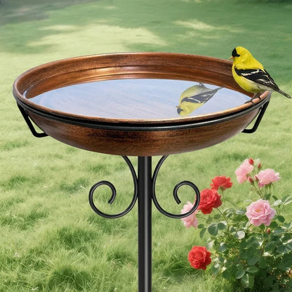 Copper-Coated Bird Bath