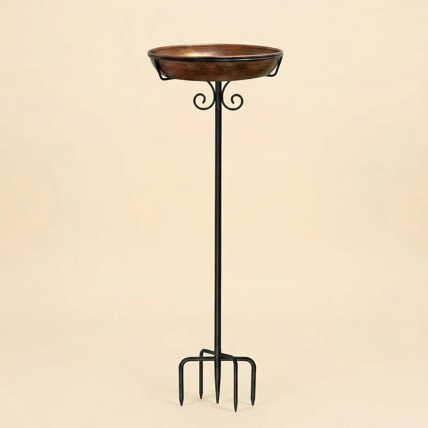 Copper-Coated Bird Bath
