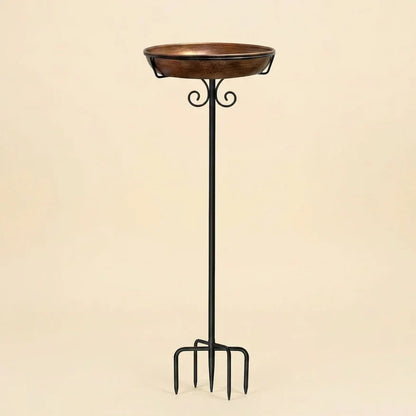 Copper-Coated Bird Bath