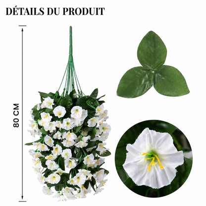 Fleurs et plantes artificielles suspendues en promotion - Résistantes aux UV, imperméables et coupe-vent
