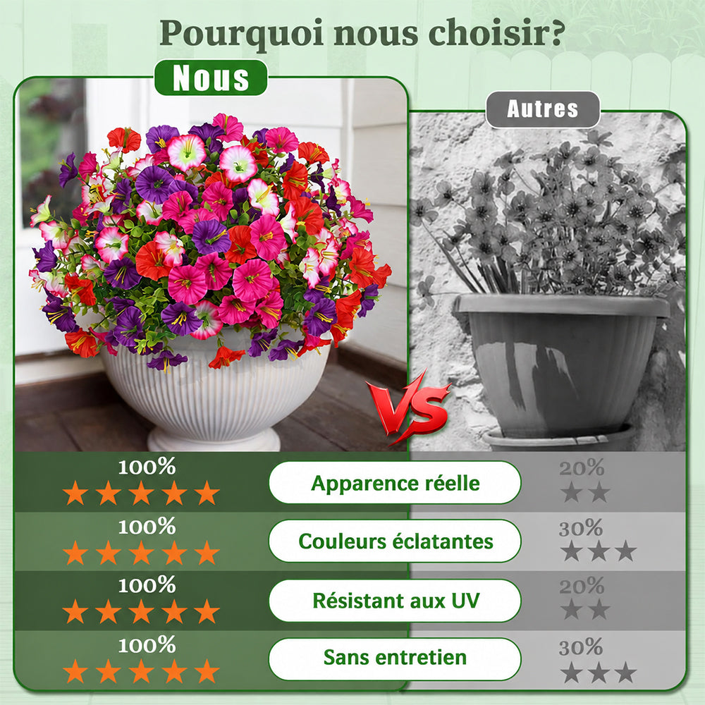 💥Dernier jour : 50 % de réduction !💥 Pétunias artificiels résistants aux UV