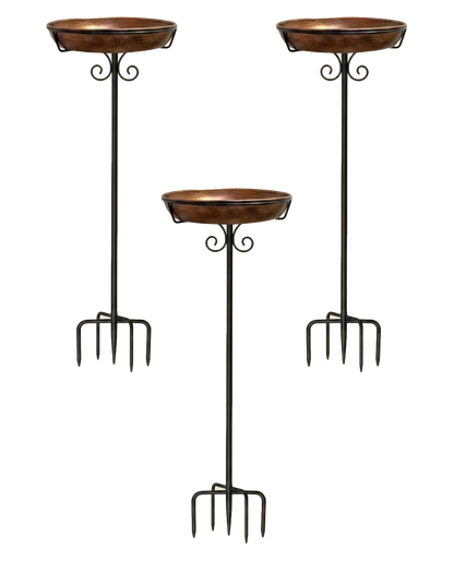Copper-Coated Bird Bath