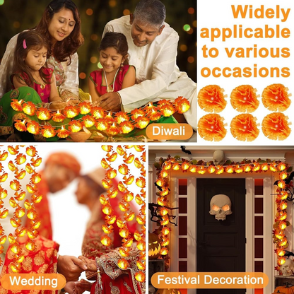 🔥Last Day 50% OFF -🏵️💀 Mexican Marigold Flower String Lights | 💕Death is not the end of life, forgetting is