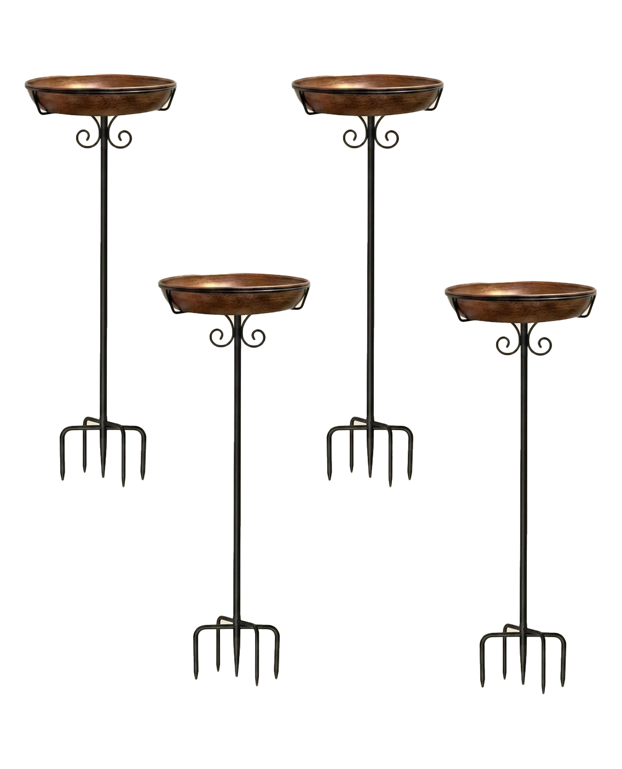 4 Gecko Birdbaths