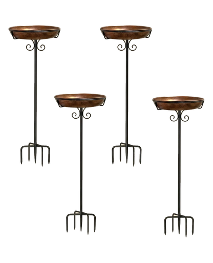 Copper-Coated Bird Bath