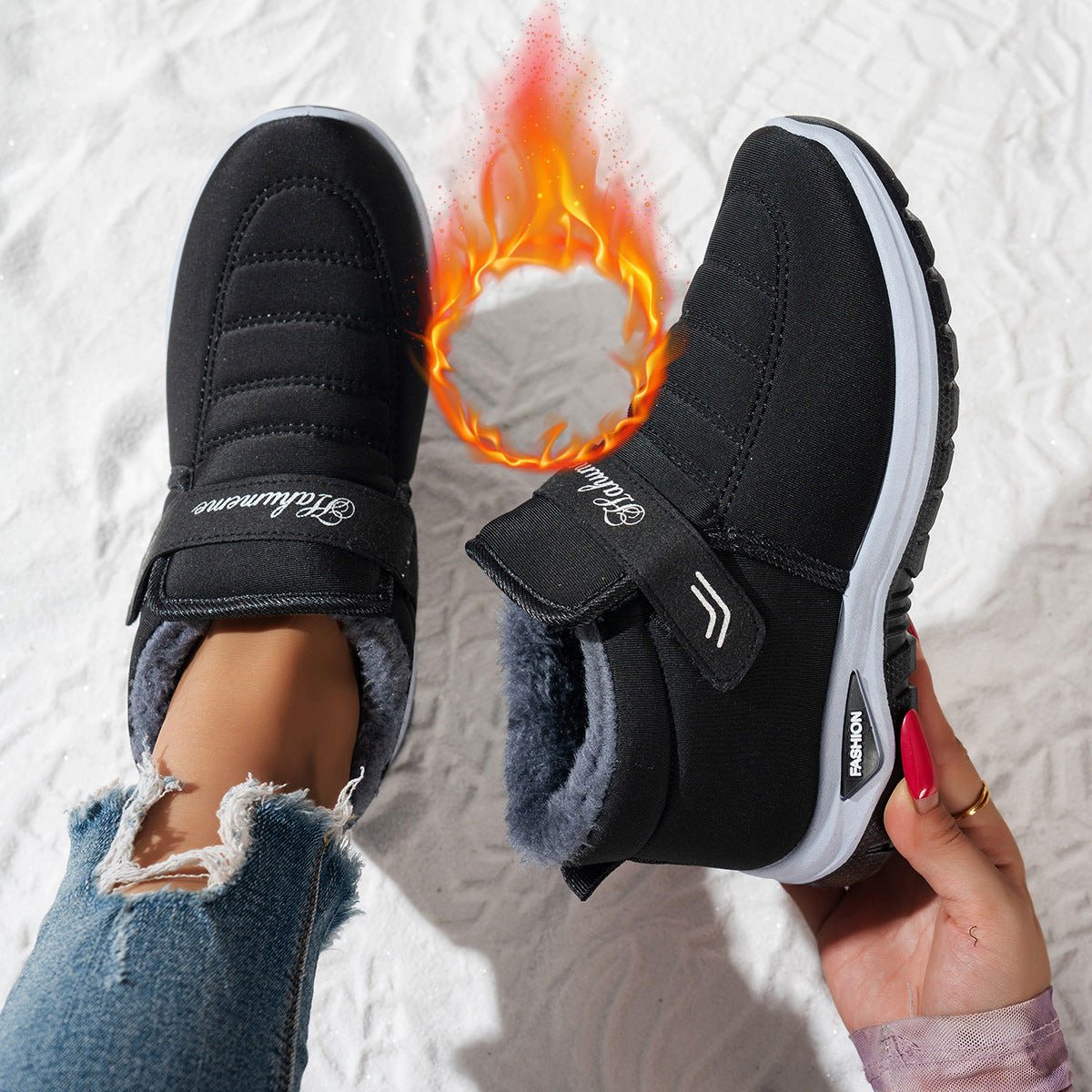 🔥 𝗟𝗘𝗧𝗭𝗧𝗘𝗥 𝗧𝗔𝗚: 𝟴𝟬 % 𝗥𝗔𝗕𝗔𝗧𝗧 – Damen Winter-Orthopädieschuhe – Warm, Weit geschnitten, Gepolsterte Sohle zur Schmerzlinderung