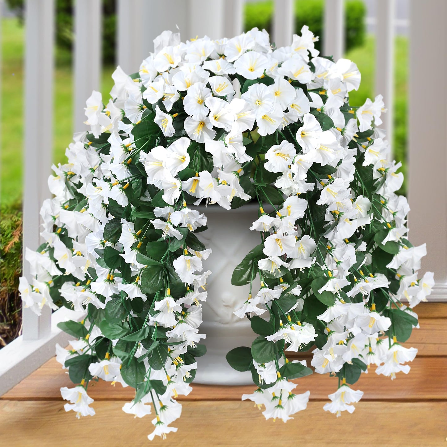 Fleurs et plantes artificielles suspendues en promotion - Résistantes aux UV, imperméables et coupe-vent
