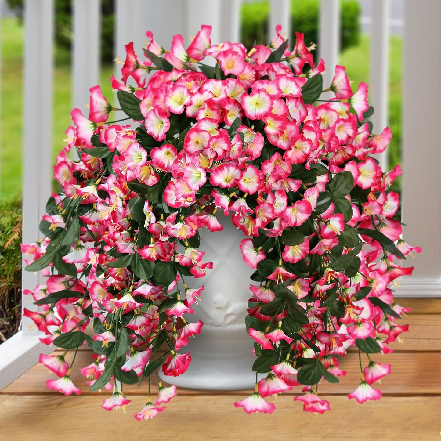 Fleurs et plantes artificielles suspendues en promotion - Résistantes aux UV, imperméables et coupe-vent